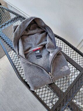 The North Face Women’s Grey Fitted Full Zip Hoodie Jacket Polyester Size Small